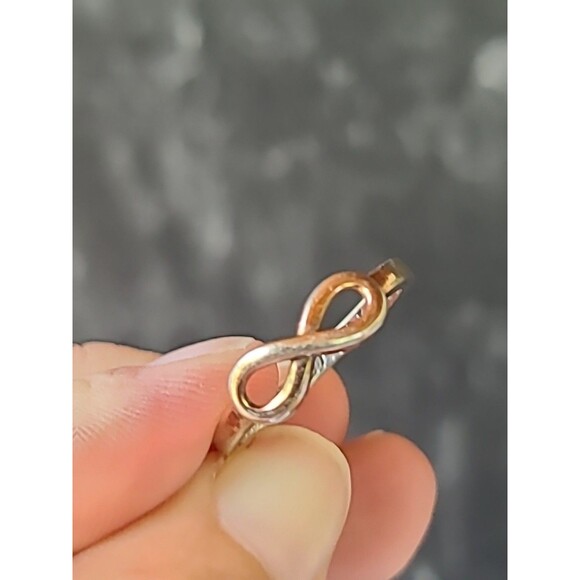 925 Sterling Silver Infinity Symbol Ring Vintage, SIZE US 7 - Picture 1 of 10